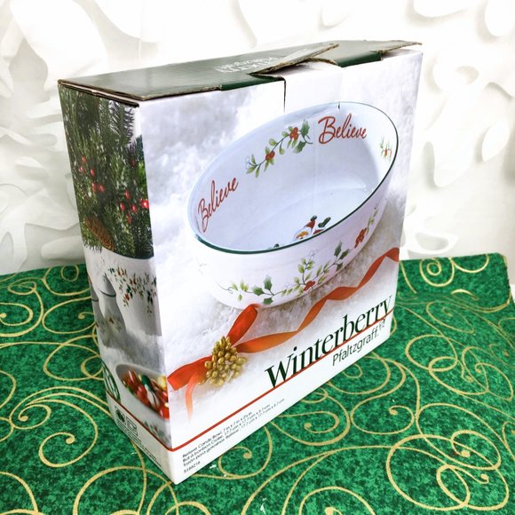 Pfaltzgraff Winterberry “Believe “ Serving Bowl 6.5" DishEUC - Picture 4 of 11